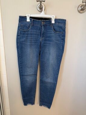 one 5 one Dark Blue Ankle Crop Stretch Jeans